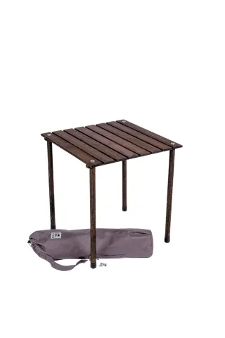 BAG THE JOY AHŞAP KATLANIR RULO KAMP MASASI / ANTRASİT (50*50*50)