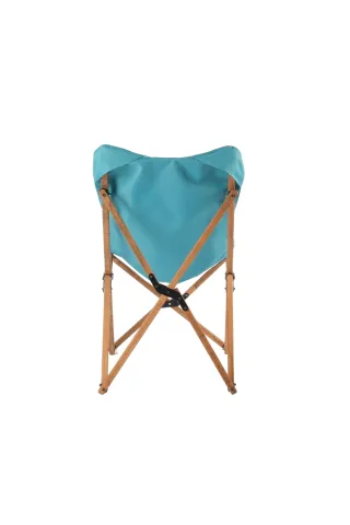 BAG THE JOY KIDS KATLANIR AHŞAP KAMP & BAHÇE SANDALYESİ KAHVERENGİ İSKELET – TURKUAZ KILIF