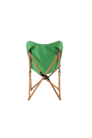 BAG THE JOY KIDS KATLANIR AHŞAP KAMP & BAHÇE SANDALYESİ KAHVERENGİ İSKELET –YEŞİL KILIF