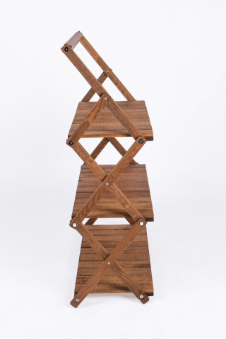 BAG THE JOY AHŞAP PORTATİF KATLANIR KAMP RAFI – KAHVERENGİ