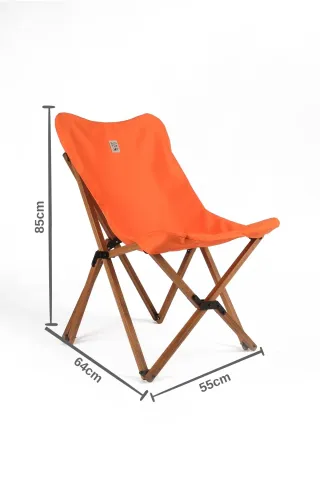 BAG THE JOY AHŞAP KATLANIR MASA SANDALYE SETİ – KAHVERENGİ – TURUNCU – 70*70*55