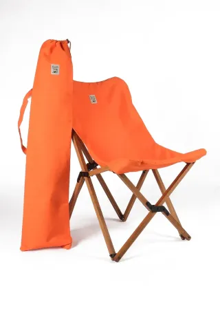 BAG THE JOY AHŞAP KATLANIR MASA SANDALYE SETİ – KAHVERENGİ – TURUNCU -50*50*50