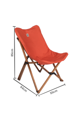 BAG THE JOY AHŞAP KATLANIR MASA SANDALYE SETİ – KAHVERENGİ – KİREMİT – 50*50*50cm