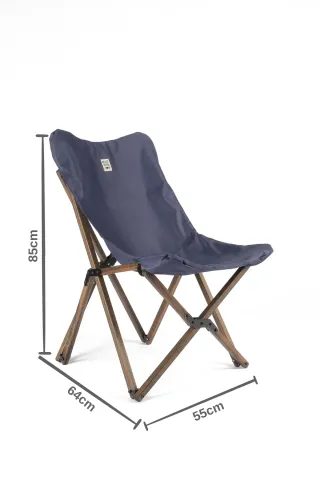 BAG THE JOY AHŞAP KATLANIR MASA SANDALYE SETİ – ANTRASİT- LACİVERT – 70*70*55